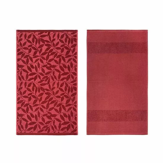 Food Network™ Jacquard Leaves Kitchen Towel 2-pk. Sycamore - Image 3