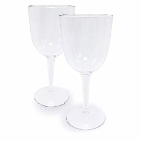 Food Network™ 2-pc. Clear Textured Acrylic Wine Glass Set