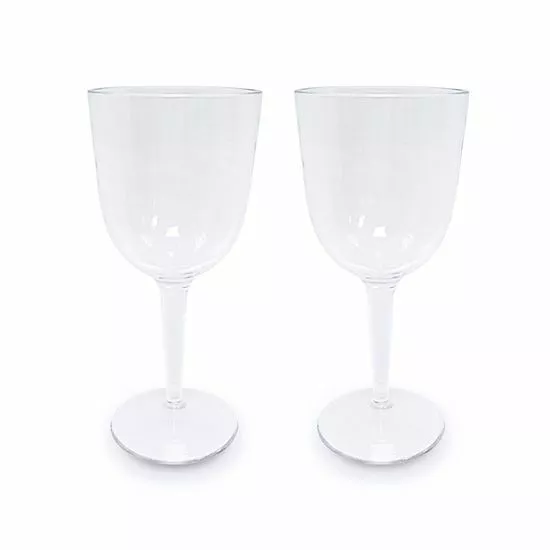Food Network™ 2-pc. Clear Textured Acrylic Wine Glass Set - Image 2