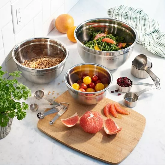 Food Network™ 3-pc. Stainless Steel Mixing Bowl Set - Image 2