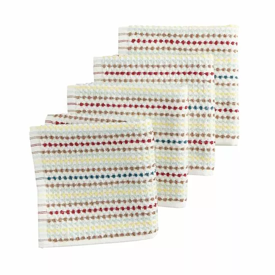 Food Network™ Awning Stripe Dishcloth 4-pk. Multi Cool - Image 5