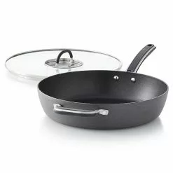 Food Network™ 12-in. Hard-Anodized Nonstick Space Saving Saute Pan With Lid