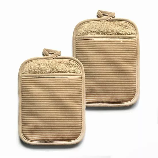 Food Network™ Silicone Pot Holder Set Khaki - Image 2